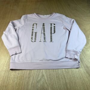 GAP Logo Sweatshirt Womens Large Pink Crewneck Pullover Fleece